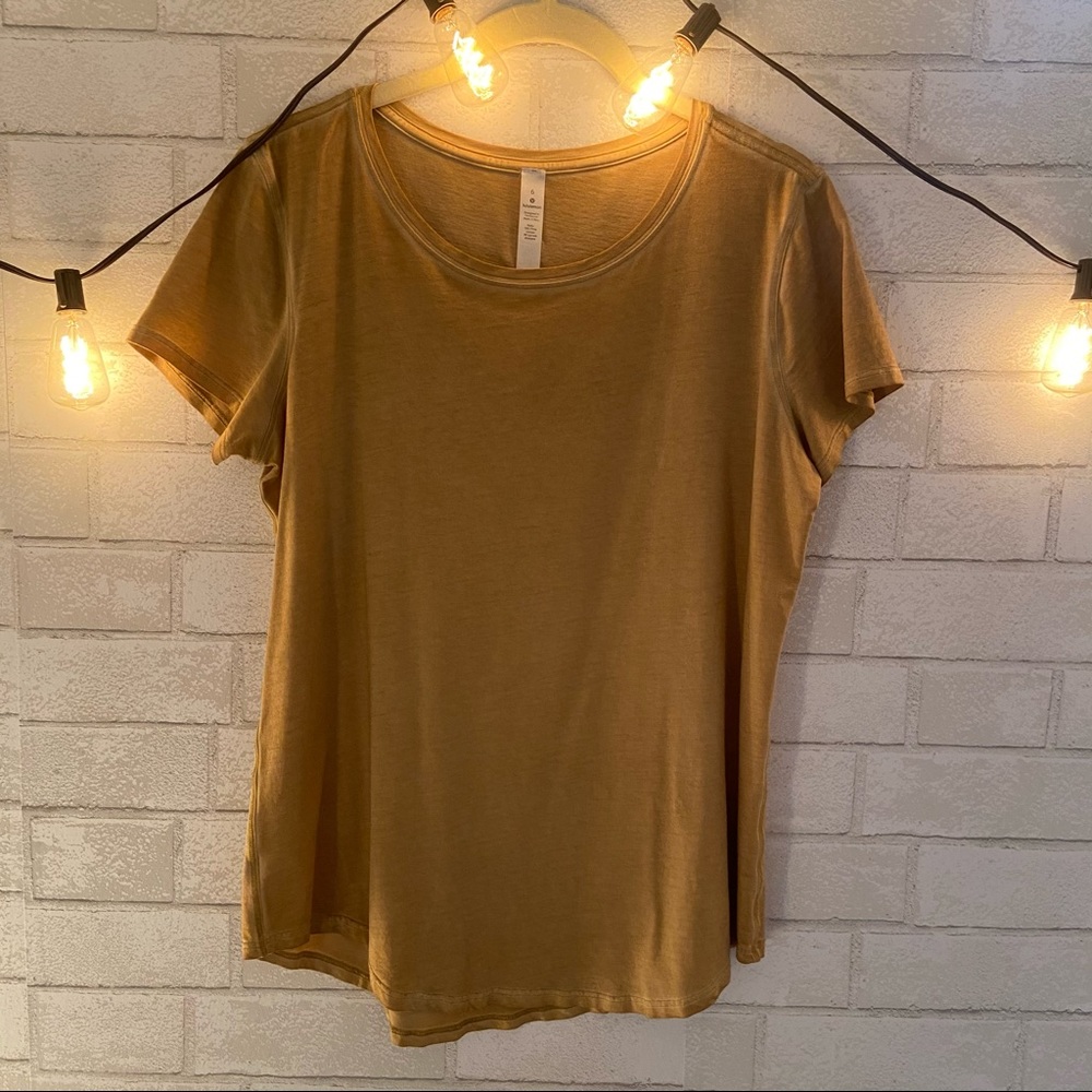 Lululemon t shirt mustard yellow